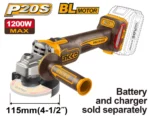 Polizor unghiular compatibil cu acumulator BLmotor 115mm 1200W INDUSTRIAL INGCO CAGLI221153