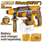 Ciocan rotopercutor compatibil cu acumulator 24mm INDUSTRIAL INGCO CRHLI20248